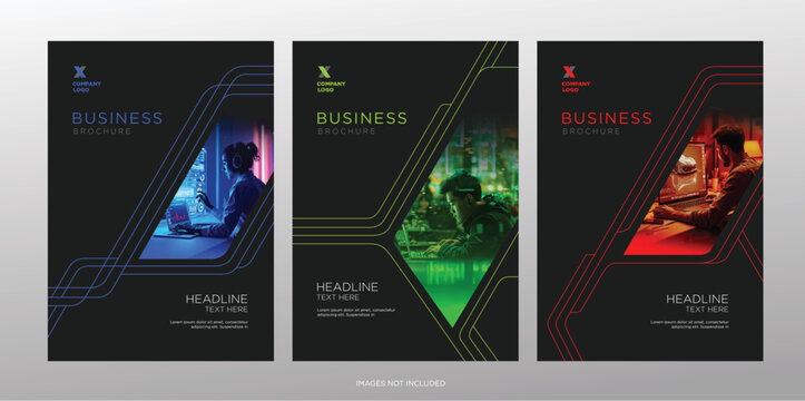 Cover Modern template set business technology