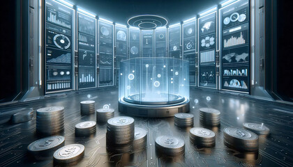 A dao treasury vault, Ai generated image