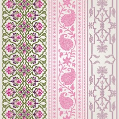 wedding card design, traditional paisley floral pattern , royal India	