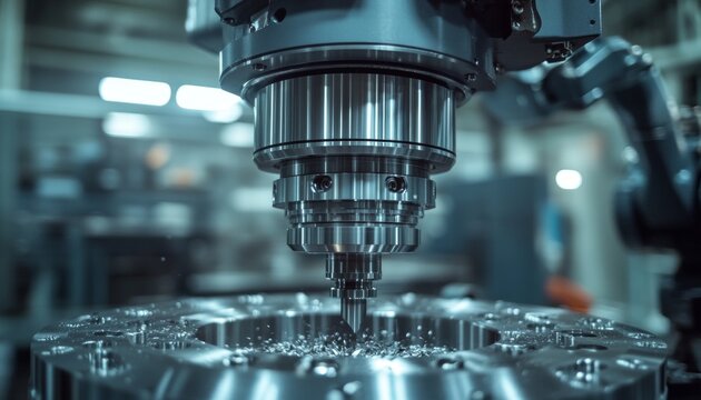 Advanced High Precision CNC Milling Process of Titanium Components in a Modern Engineering Workshop