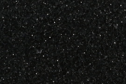Polished black granite