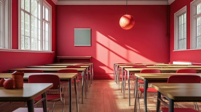 classroom school red - Powered by Adobe