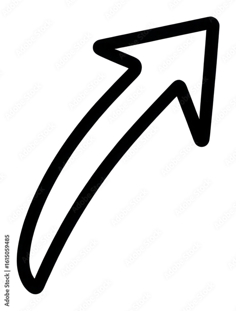 Poster png arrow graph line symbol simple black.