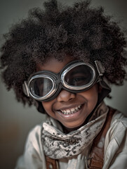 Girl wearing goggles