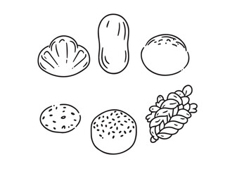 loaf of bread clear vision simple line art