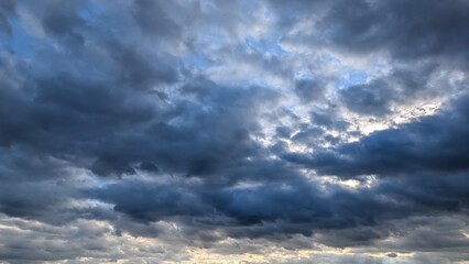 Stunning and Dramatic Cloudscape Featuring Both Dark and Light Clouds in Striking Contrast