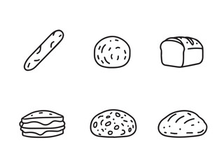 loaf of bread clear vision simple line art