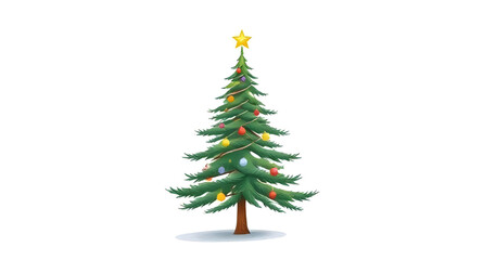 christmas tree isolated on white