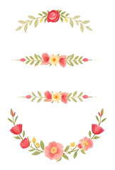 floral frame with roses