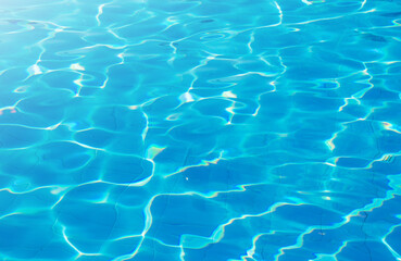Obraz premium surface of blue swimming pool, background of water in swimming pool.