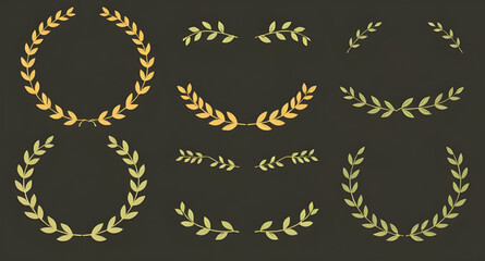 golden laurel wreath