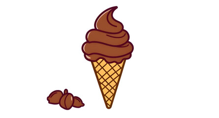 chocolate ice cream cone