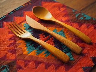 wooden kitchen utensils