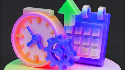 time management concept work planning increases efficiency and reduced work time work management for business