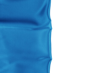 Blue silk drape isolated on white