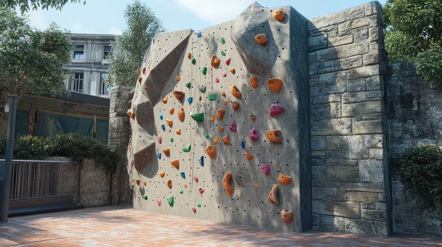 harness outdoor climbing wall