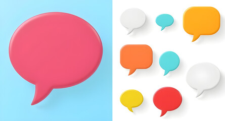 Talk bubble vector, Communication icons, Dialog box vector, Social media icons, Quote bubbles, Cartoon bubbles, Vibrant speech icons, Bubble set vector, Colorful communication, Speech cloud vector, Cr