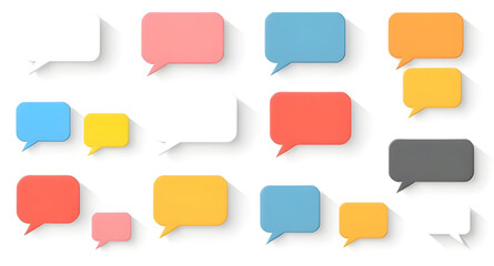 Text bubbles, Comic speech bubbles, Bright chat icons, Pop art bubbles, Message icons, Multicolor speech balloons, Talk bubble vector, Communication icons, Dialog box vector, Social media icons, Quote