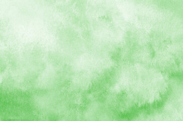 Hand painted green watercolor background.