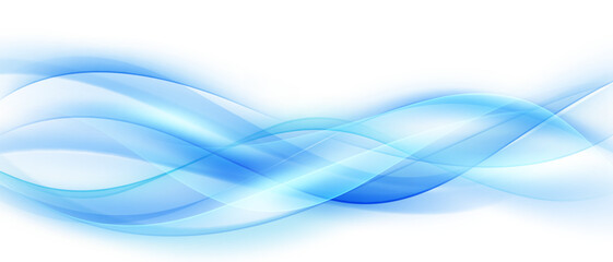 Blue waves abstract background, modern design, vector illustration