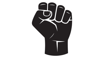 Raised Fist Illustration on Transparent Background Symbol of Solidarity and Empowerment