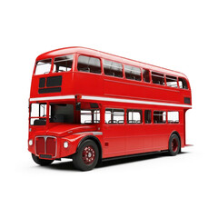 old bus isolated on white
