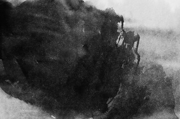Gray abstract background in watercolor
