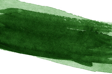 Hand painted green watercolor background.