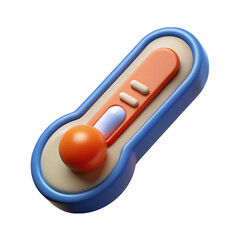 Retro game controller 3d rendered, isolated on transparent background