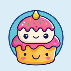 design logo vector icon illustration  cake