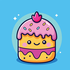 design logo vector icon illustration  cake