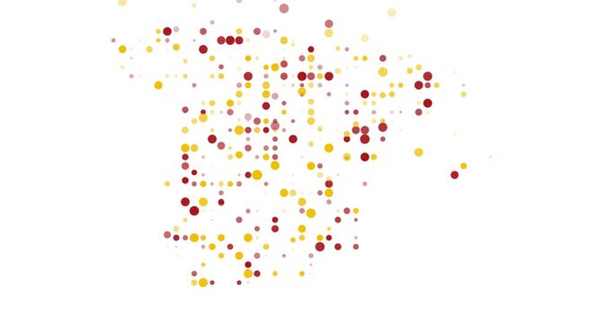 Spain Animated in Abstract Falling Points