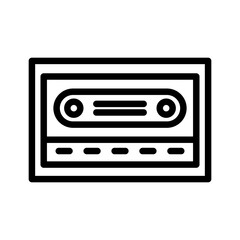 Cassette Tape icon thin single line