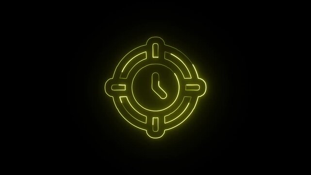 Deadline Animation with Glowing Lines on Black Background