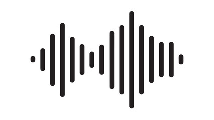 Sound Waveform Vector Illustration Audio Signal Frequency Voice Recording Graphic