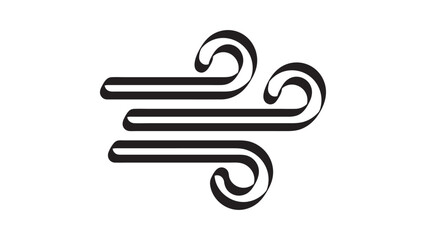 Wind Vector Illustration Air Flow Breeze Weather Icon Graphic Design Element Symbol