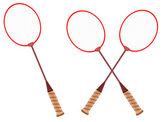 Badminton on a white background.