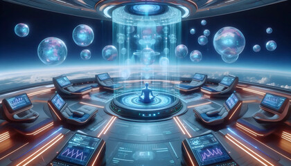 A metaverse wellness center, Ai generated image
