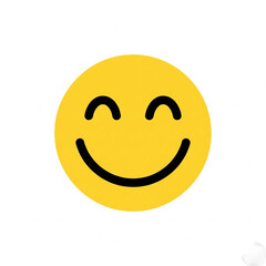 Smile emoji symbol in yellow. Generative Ai