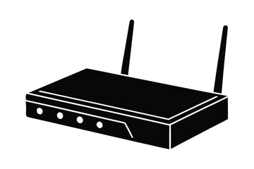 modem vector icon silhouette