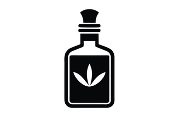essential oil bottle icon vector icon illustration