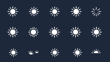 collection of sun illustration icons