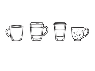 mug clear vision simple line art