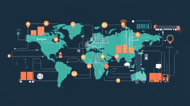 distribution stretching supply chain map