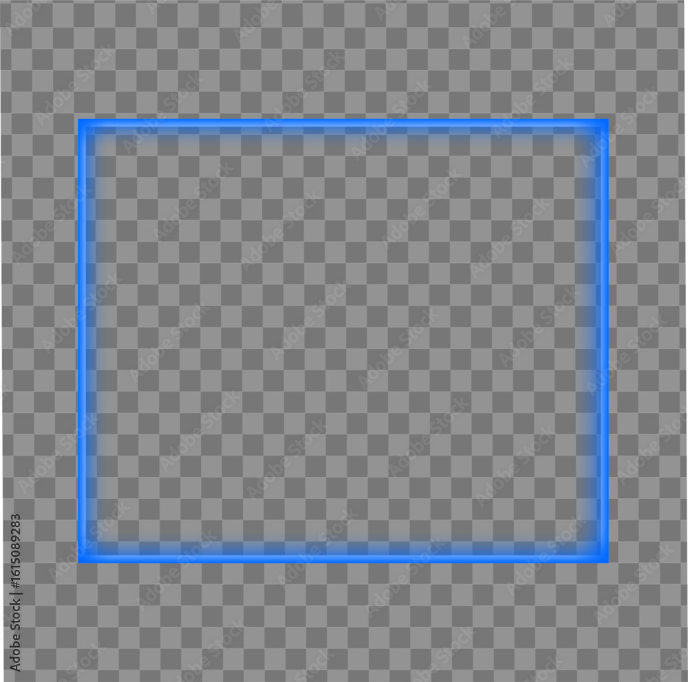 Aufkleber yellow gradient frame, glowing neon square outline box for ui layout mockup in flat modern template 