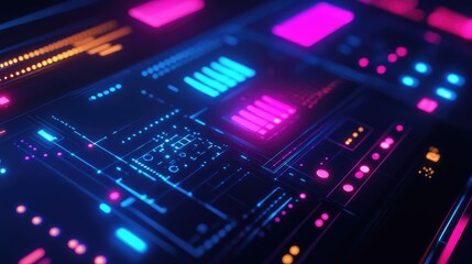 Obraz premium interface layering simulation screen