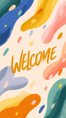 Promotional material idea: Welcome with swirling forms.

