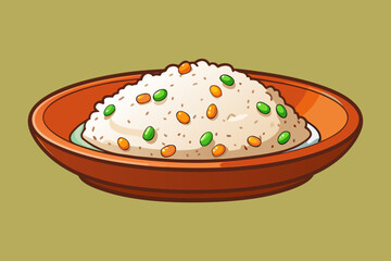 Bowl of Fried Rice with Vegetables