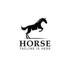 Horse logo design illustration