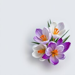 Fototapeta premium A vibrant and eye catching image of crocus flowers in full bloom